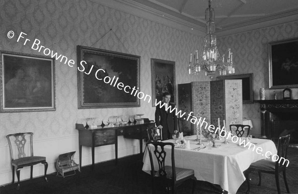 LISMORE CASTLE  DINING ROOM FROM EAST WITH JOHN POLLAND